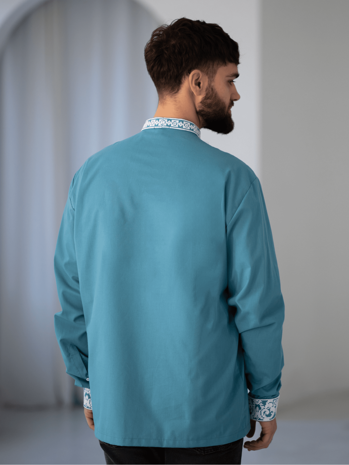 Вишита сорочка Едельвіка модель 905-18-00aqua Фото