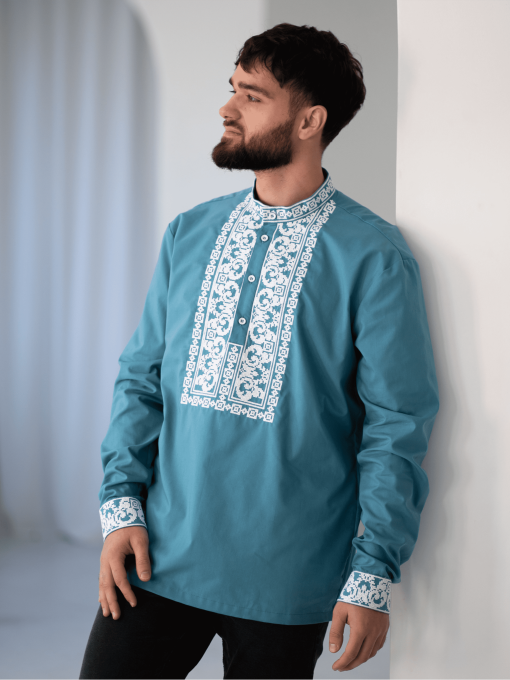 Вишита сорочка Едельвіка модель 905-18-00aqua Вишита сорочка Едельвіка модель 905-18-00aqua Фото