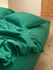 Простирадло без резинки зелене Cozy модель 9700840 Простирадло без резинки зелене Cozy модель 9700840 Фото