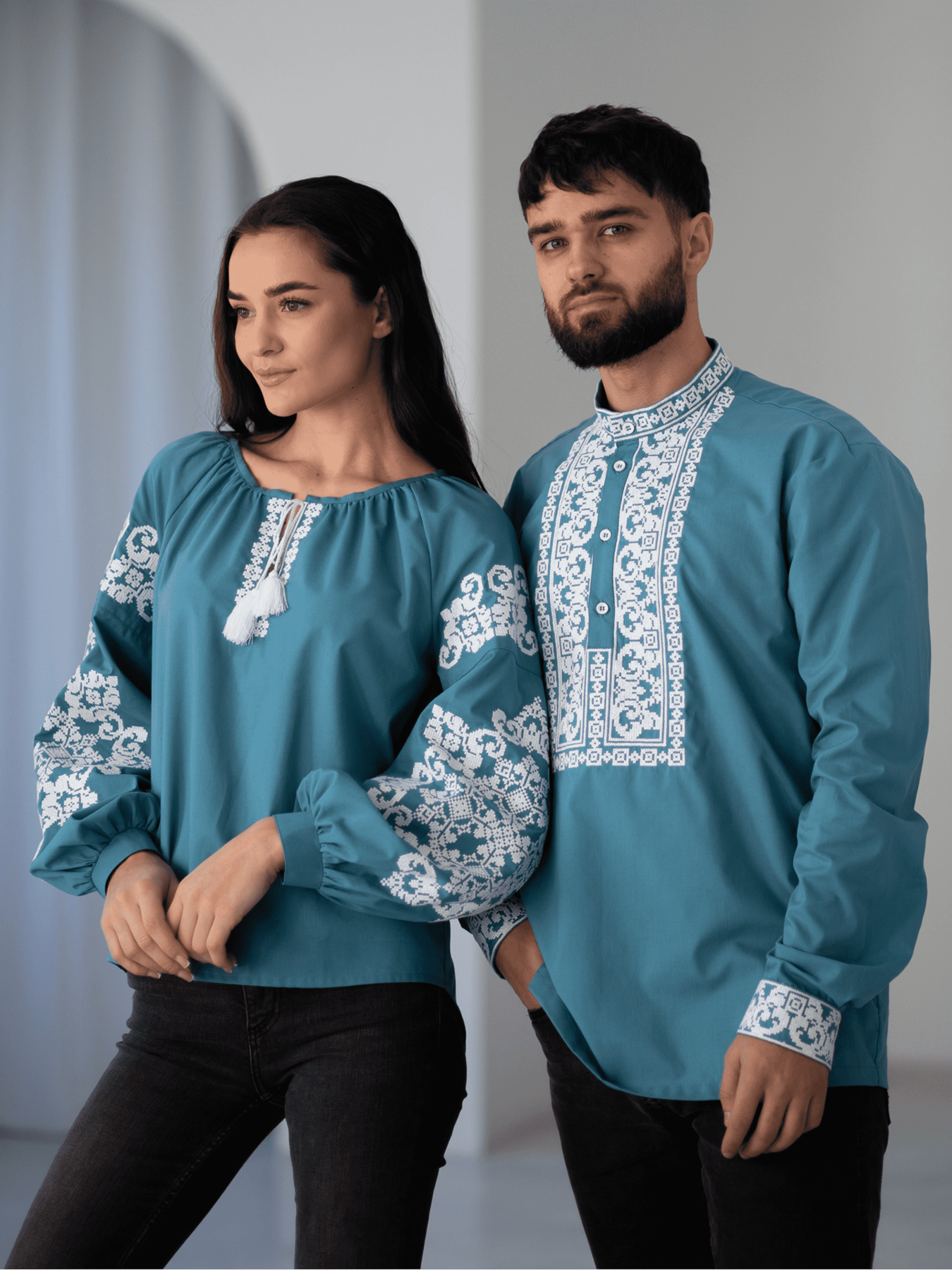 Вышитая рубашка Едельвіка модель 899-18-00aqua Фото