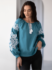 Вышитая рубашка Едельвіка модель 899-18-00aqua Фото