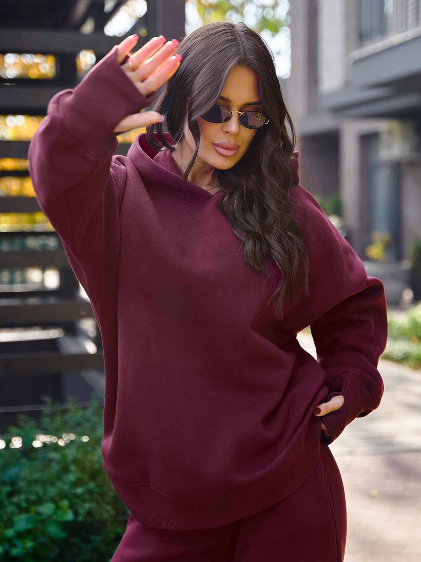 Костюм ISSA Plus модель 14274_темно_бордовый Фото