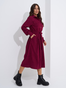 Платье миди ISSA Plus модель SA-561_бордовый Фото