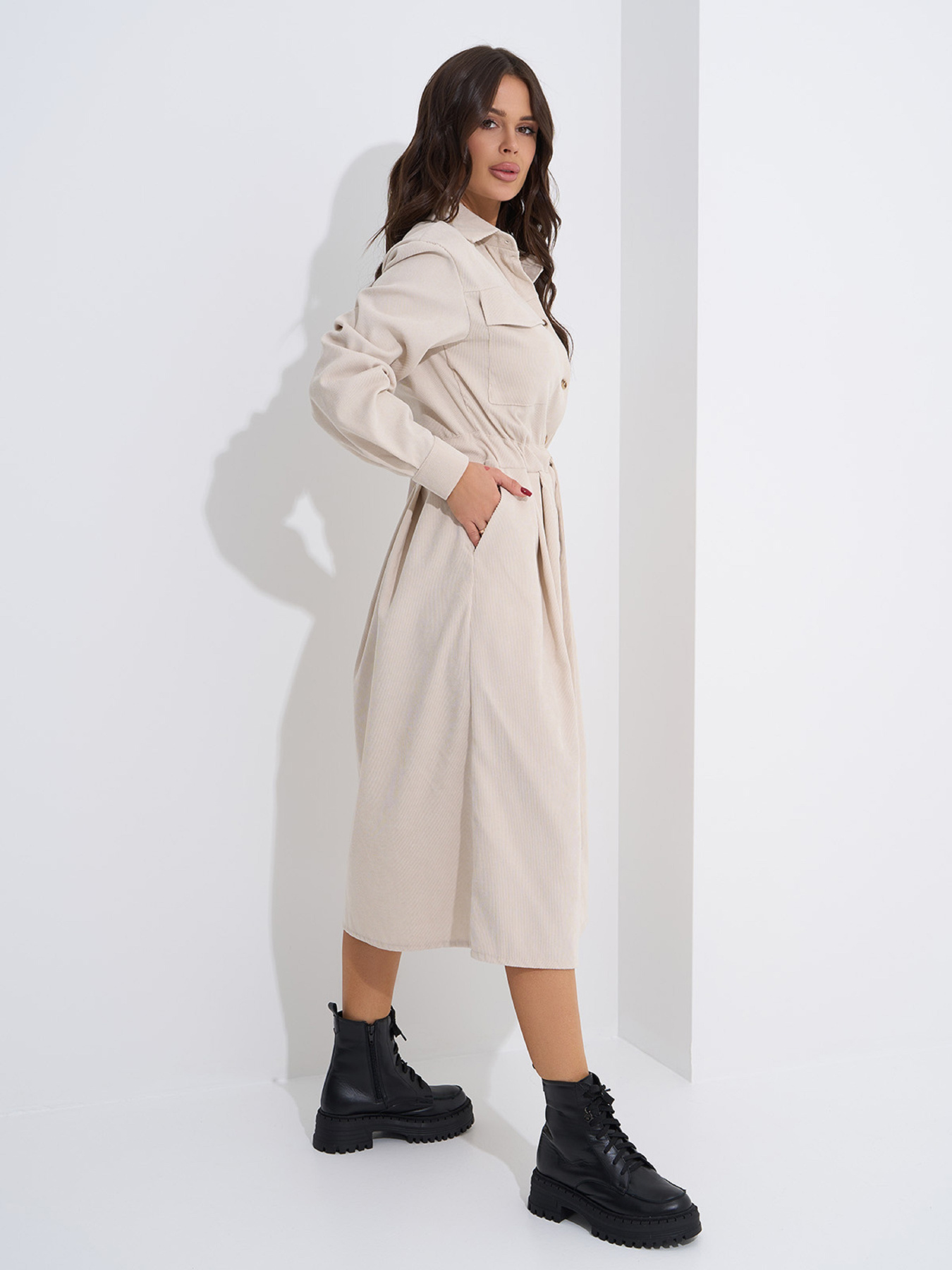 Платье миди ISSA Plus модель SA-561_молочный Фото