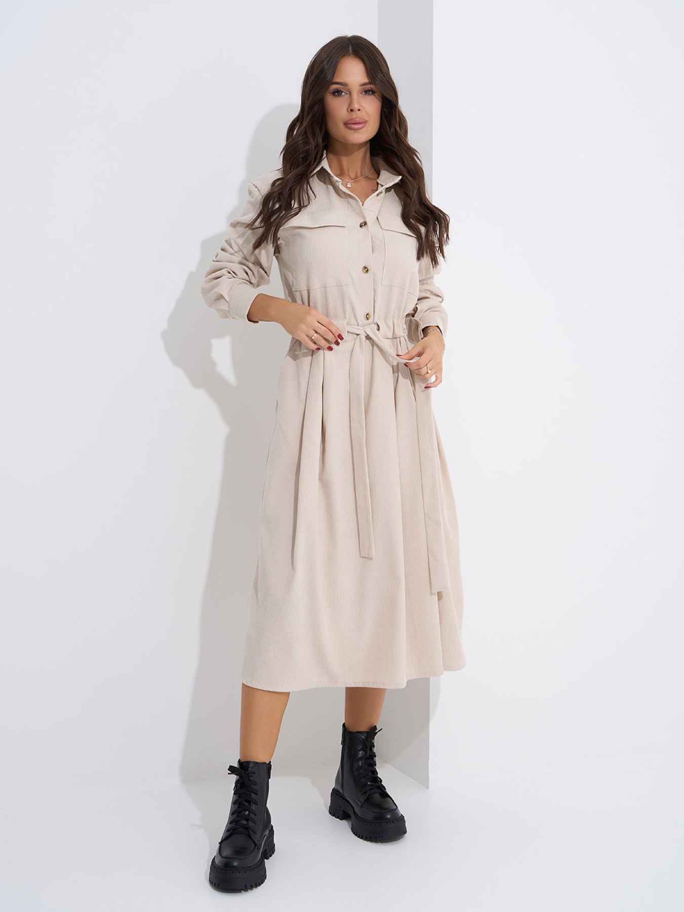 Платье миди ISSA Plus модель SA-561_молочный Фото