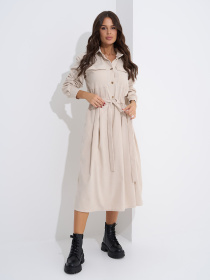 Платье миди ISSA Plus модель SA-561_молочный Фото