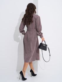 Платье миди ISSA Plus модель SA-561_темно_сиреневый Фото