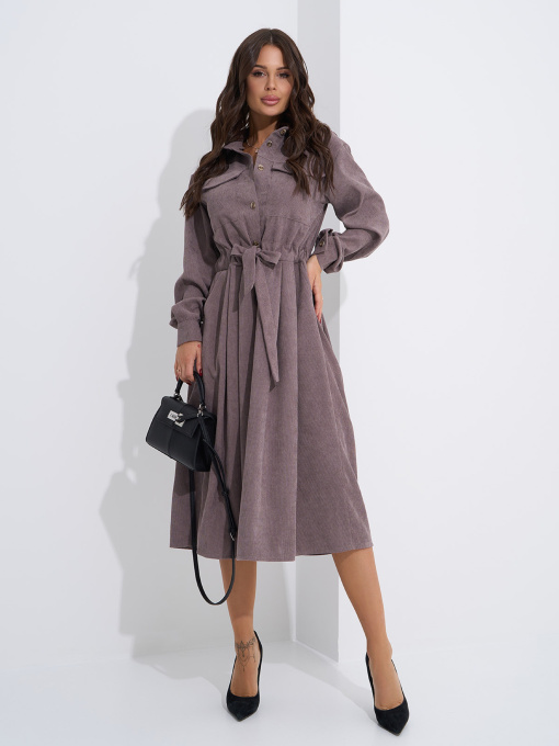 Платье миди ISSA Plus модель SA-561_темно_сиреневый Фото