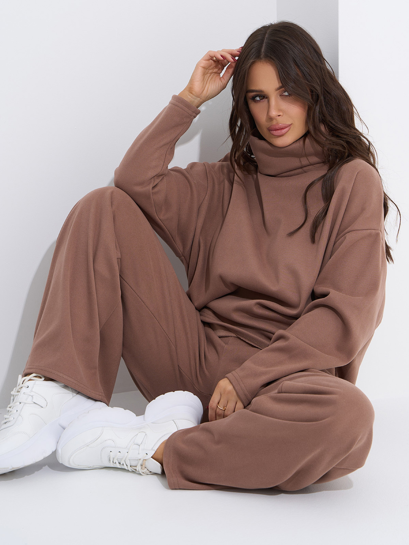 Костюм ISSA Plus модель 14820_коричневый Фото