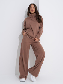 Повседневный костюм ISSA Plus модель 14820_коричневый Фото