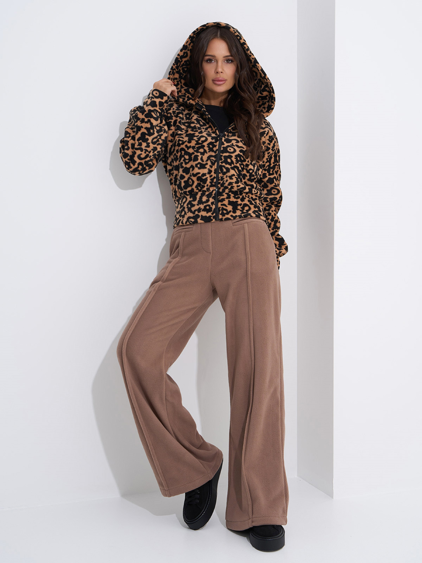 Костюм ISSA Plus модель 14872A_коричневый Фото