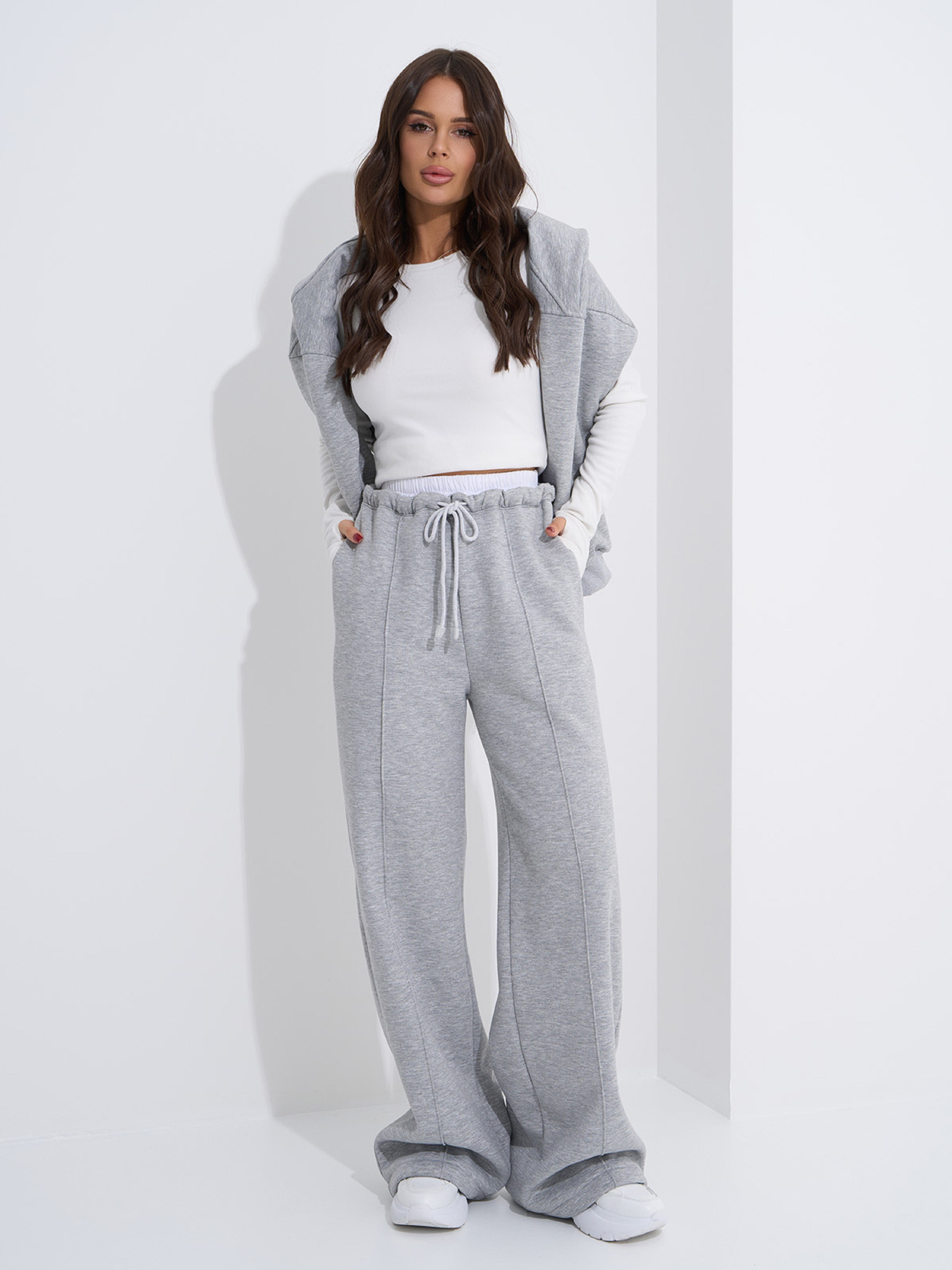 Штани палаццо ISSA Plus модель 14909_серый Фото