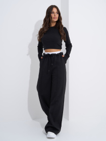 Брюки палаццо ISSA Plus модель 14909_черный Фото