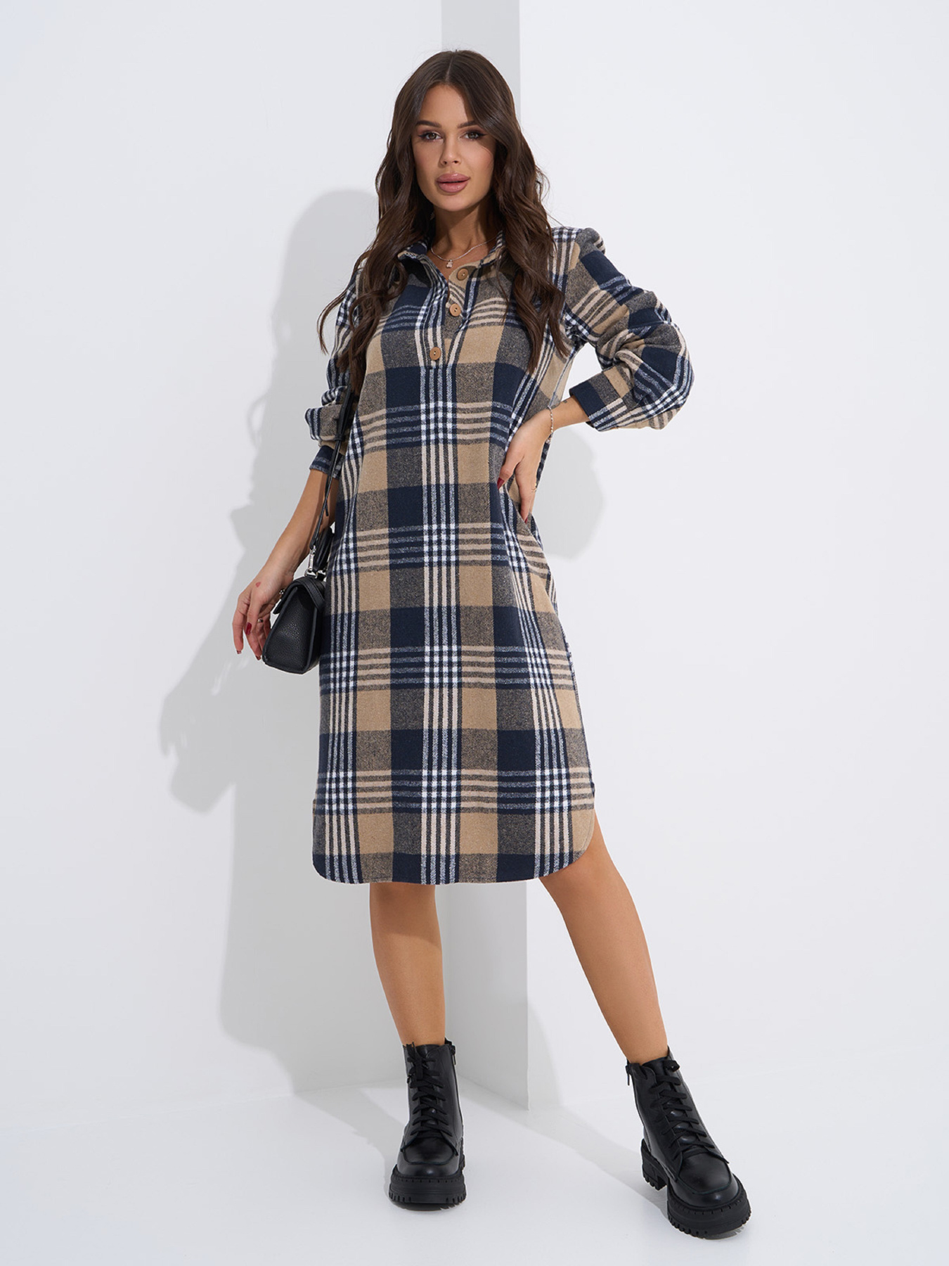 Платье миди ISSA Plus модель 14946_бежевый Платье миди ISSA Plus модель 14946_бежевый Фото