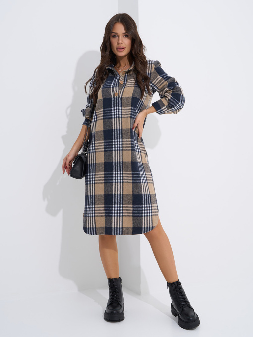 Платье миди ISSA Plus модель 14946_бежевый Фото