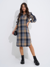 Платье миди ISSA Plus модель 14946_бежевый Платье миди ISSA Plus модель 14946_бежевый Фото