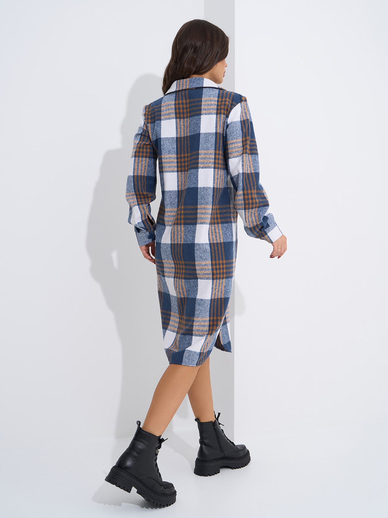 Сукня міді ISSA Plus модель 14946_синий Фото