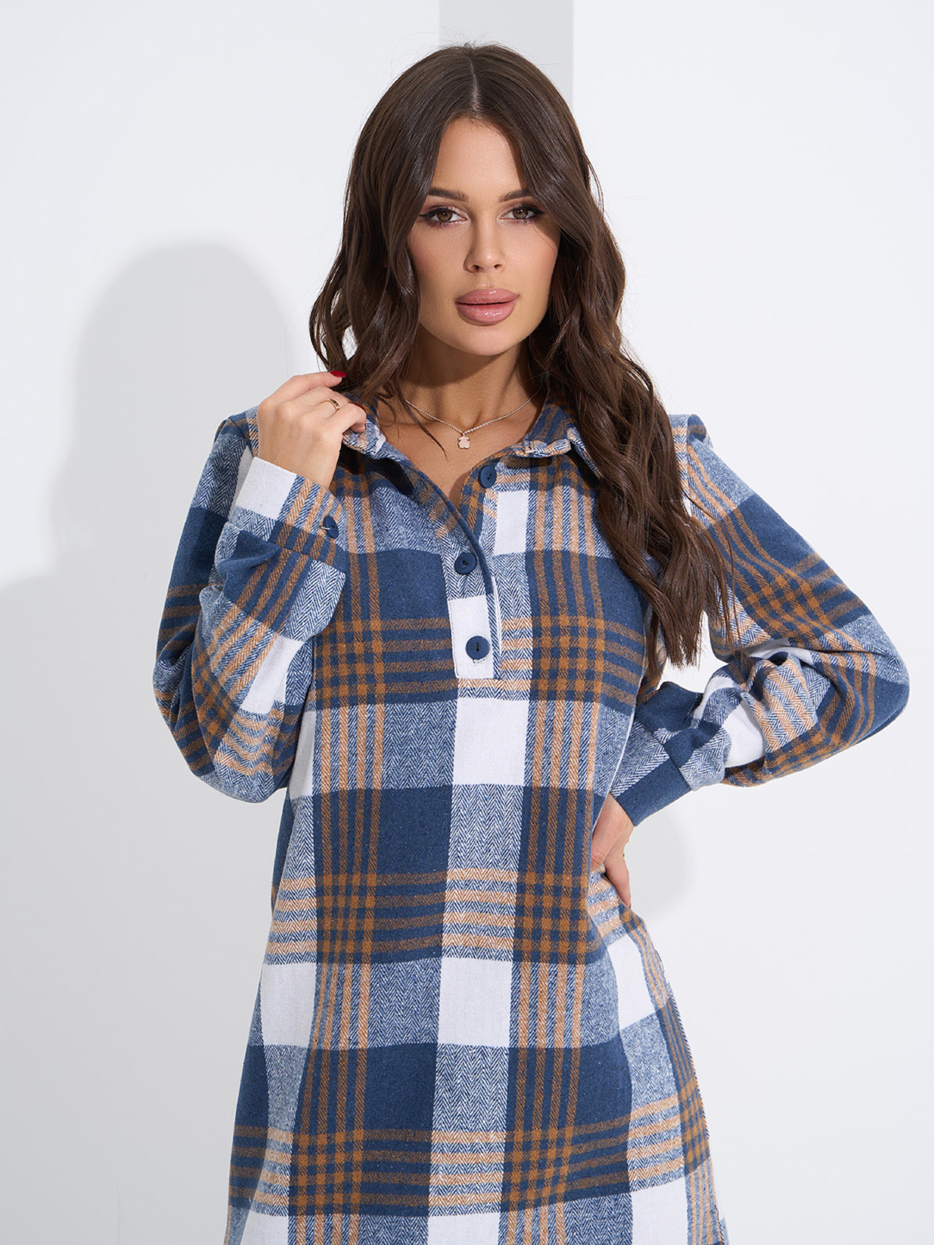 Сукня міді ISSA Plus модель 14946_синий Фото