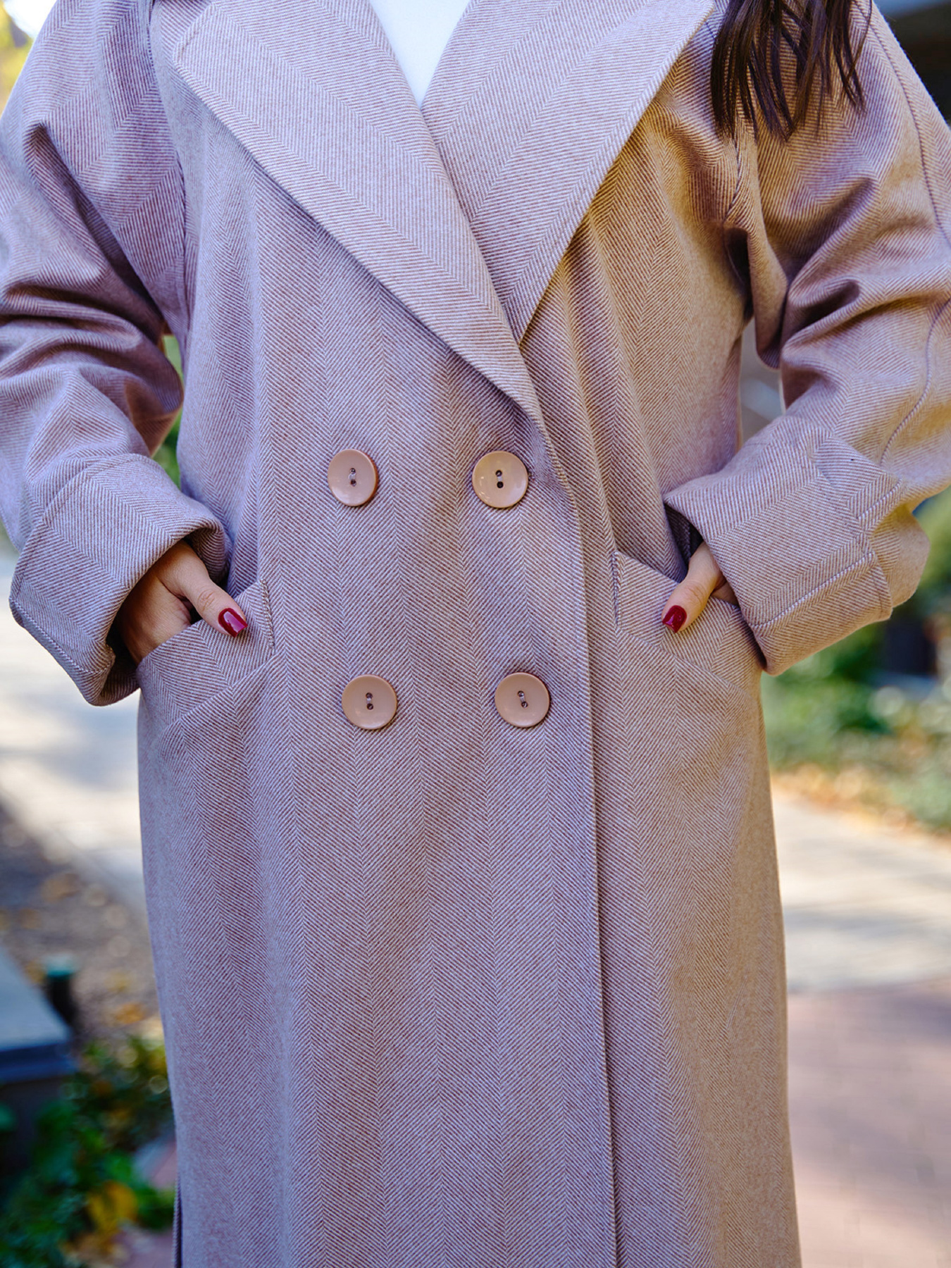 Пальто ISSA Plus модель 14947_бежевый Фото