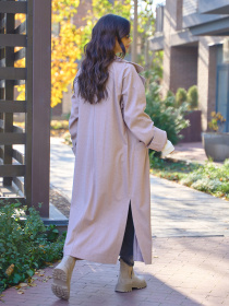 Пальто ISSA Plus модель 14947_бежевый Фото