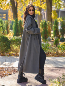 Пальто ISSA Plus модель 14947_серый Фото