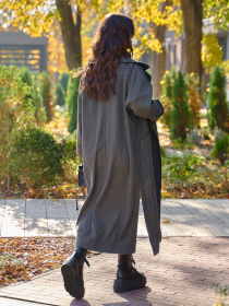 Пальто ISSA Plus модель 14947_серый Фото