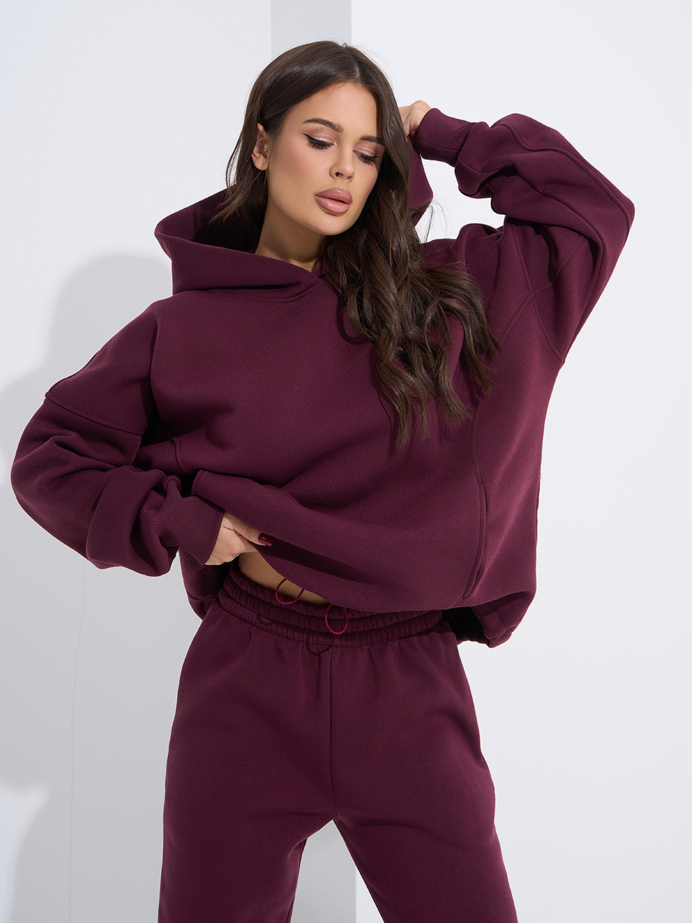 Спортивный костюм ISSA Plus модель 14948_темно_бордовый Фото