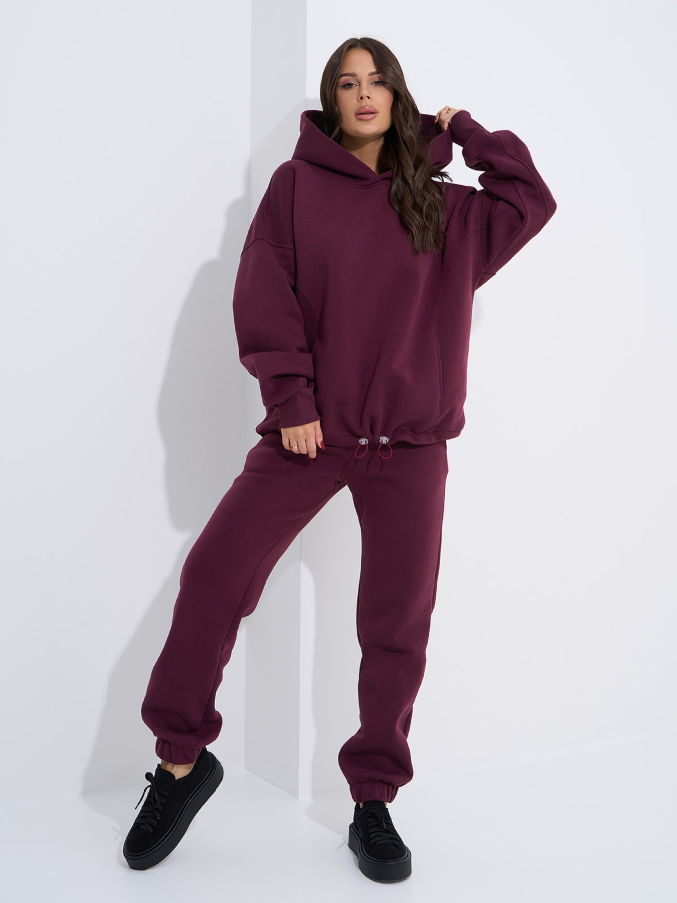 Спортивный костюм ISSA Plus модель 14948_темно_бордовый Фото