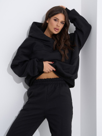 Повсякденний костюм ISSA Plus модель 14950_черный Повсякденний костюм ISSA Plus модель 14950_черный Фото