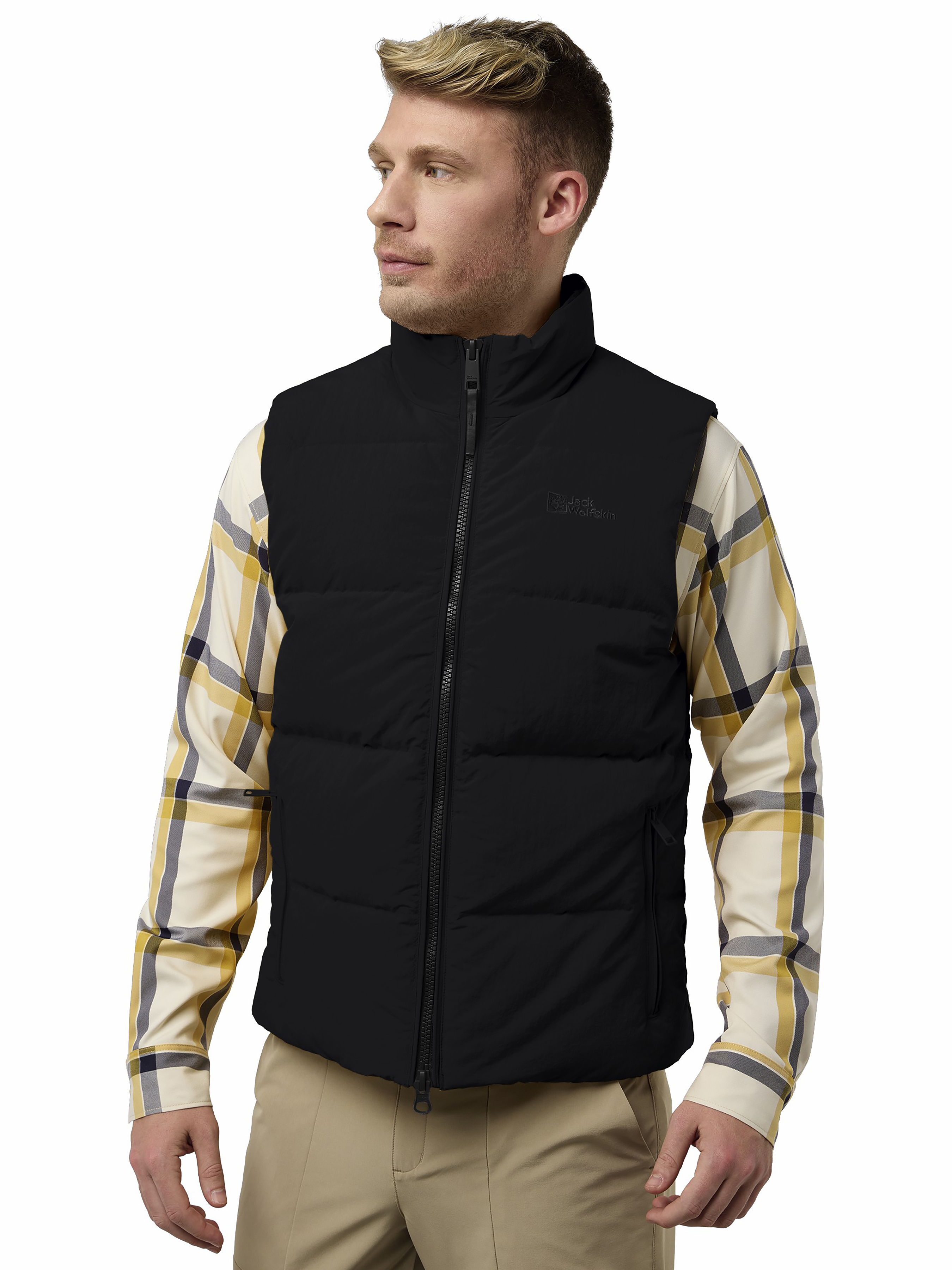 Чоловічий Утеплений жилет Jack Wolfskin Nordlicht (414f608b-24af-11ef-acfb-0050568cbfcf) колір чорний, матеріал поліамід Jack Wolfskin - купити в Україні