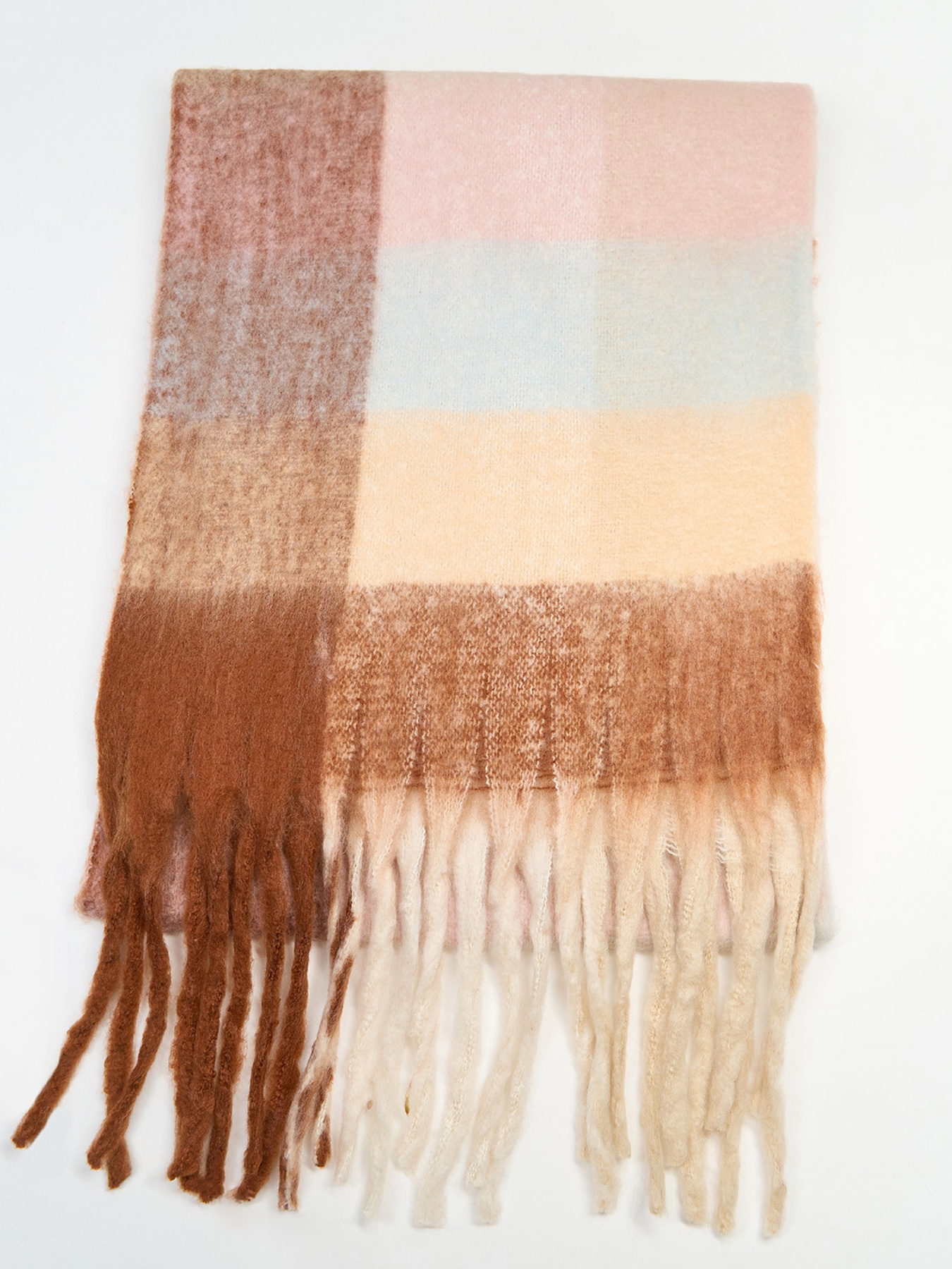 Шарф ISSA Plus модель SH-61_бежевый_коричневый Фото