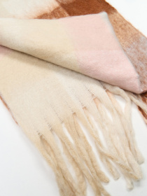 Шарф ISSA Plus модель SH-61_бежевый_коричневый Фото