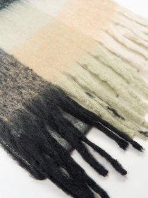 Шарф ISSA Plus модель SH-61_черный_бежевый Фото