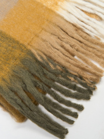 Шарф ISSA Plus модель SH-61_темно_серый_бежевый Фото