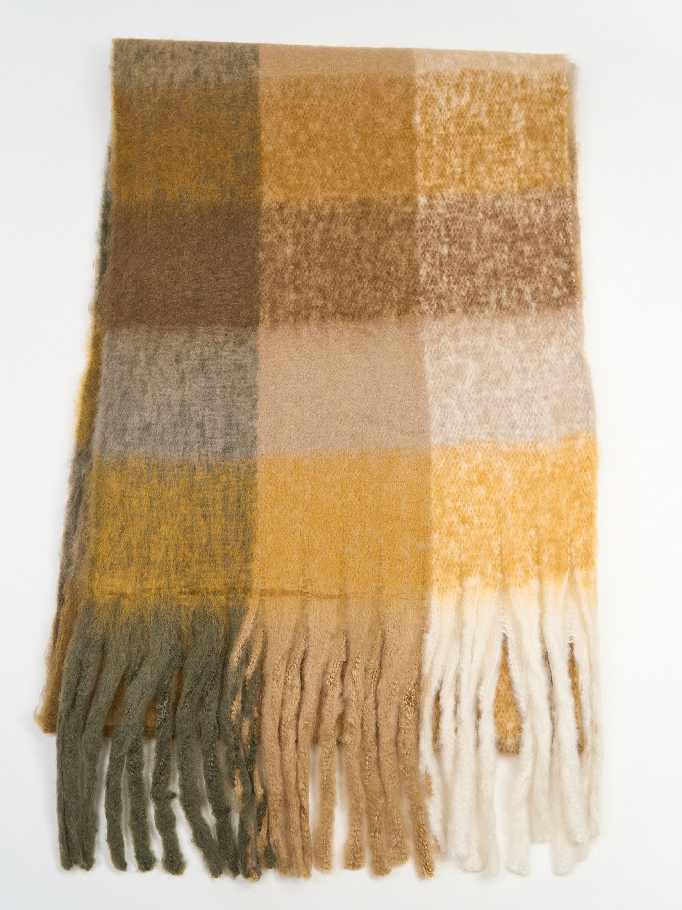 Шарф ISSA Plus модель SH-61_темно_серый_бежевый Фото