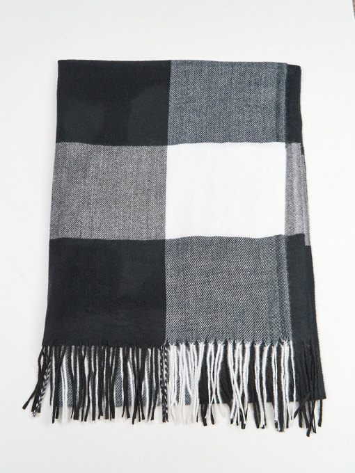 Шарф ISSA Plus модель SH-64_черный_белый Фото