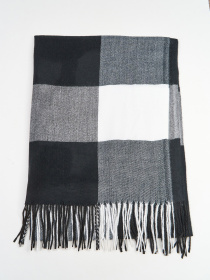 Шарф ISSA Plus модель SH-64_черный_белый Фото