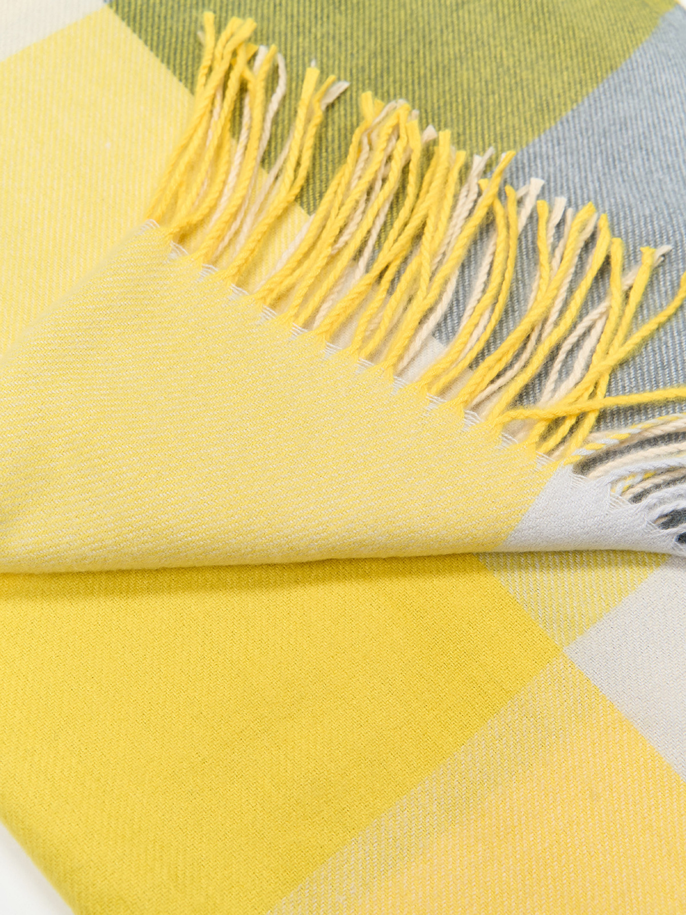 Шарф ISSA Plus модель SH-65_серый_желтый Фото