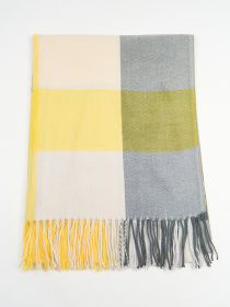 Шарф ISSA Plus модель SH-65_серый_желтый Фото