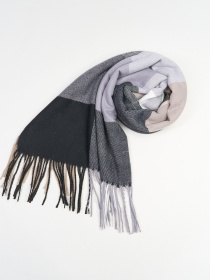 Шарф ISSA Plus модель SH-65_серый_бежевый Фото
