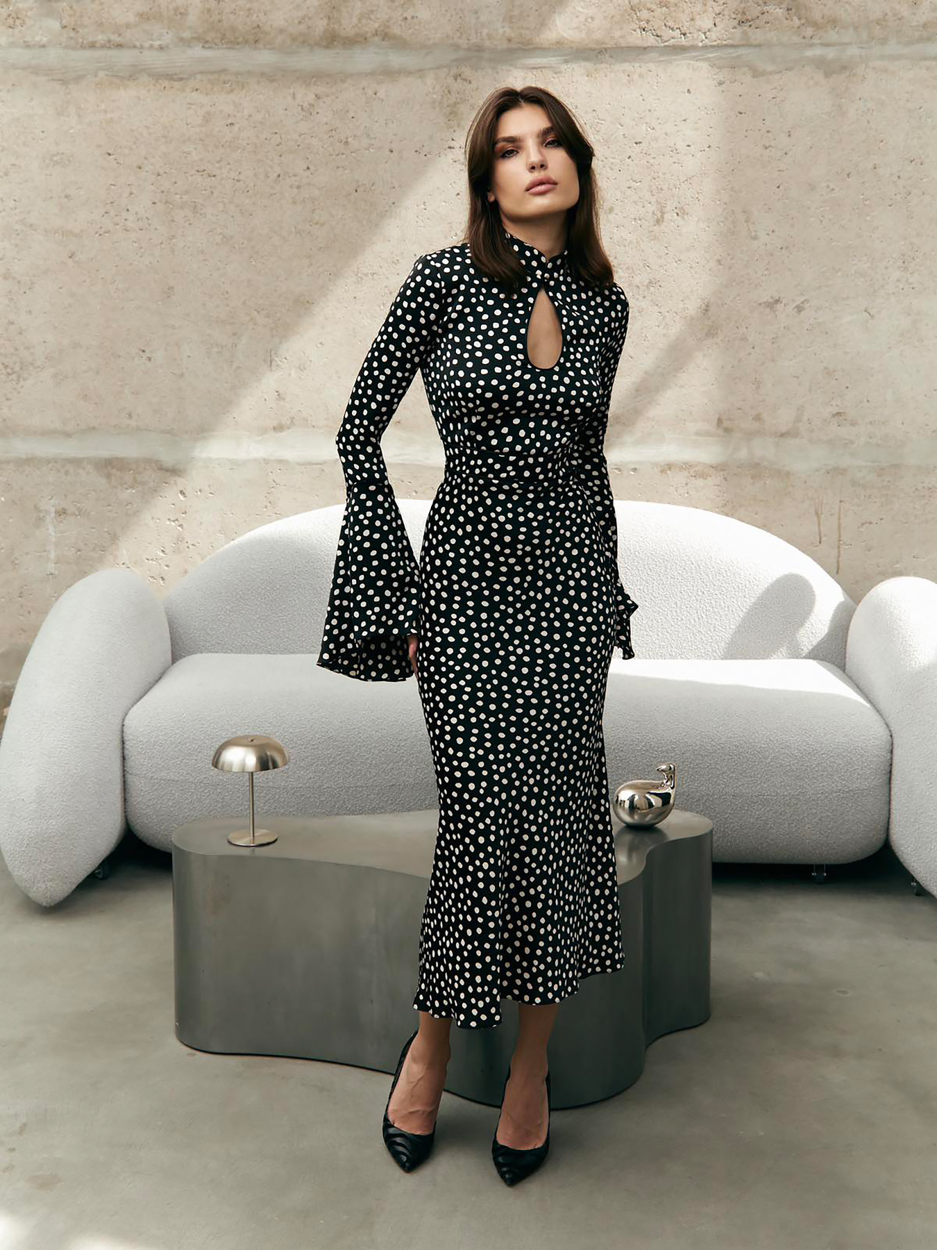 Платье миди Anais Gose Grace Polka Dot White модель Grace polka dot white Фото