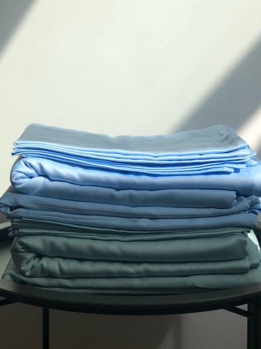 Простирадло без резинки небесно-блакитне Cozy модель 8008953 Фото