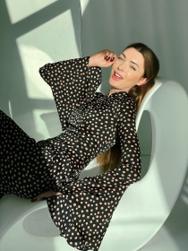 Платье миди Anais Gose Grace Polka Dot Beige модель Grace polka dot beige Фото