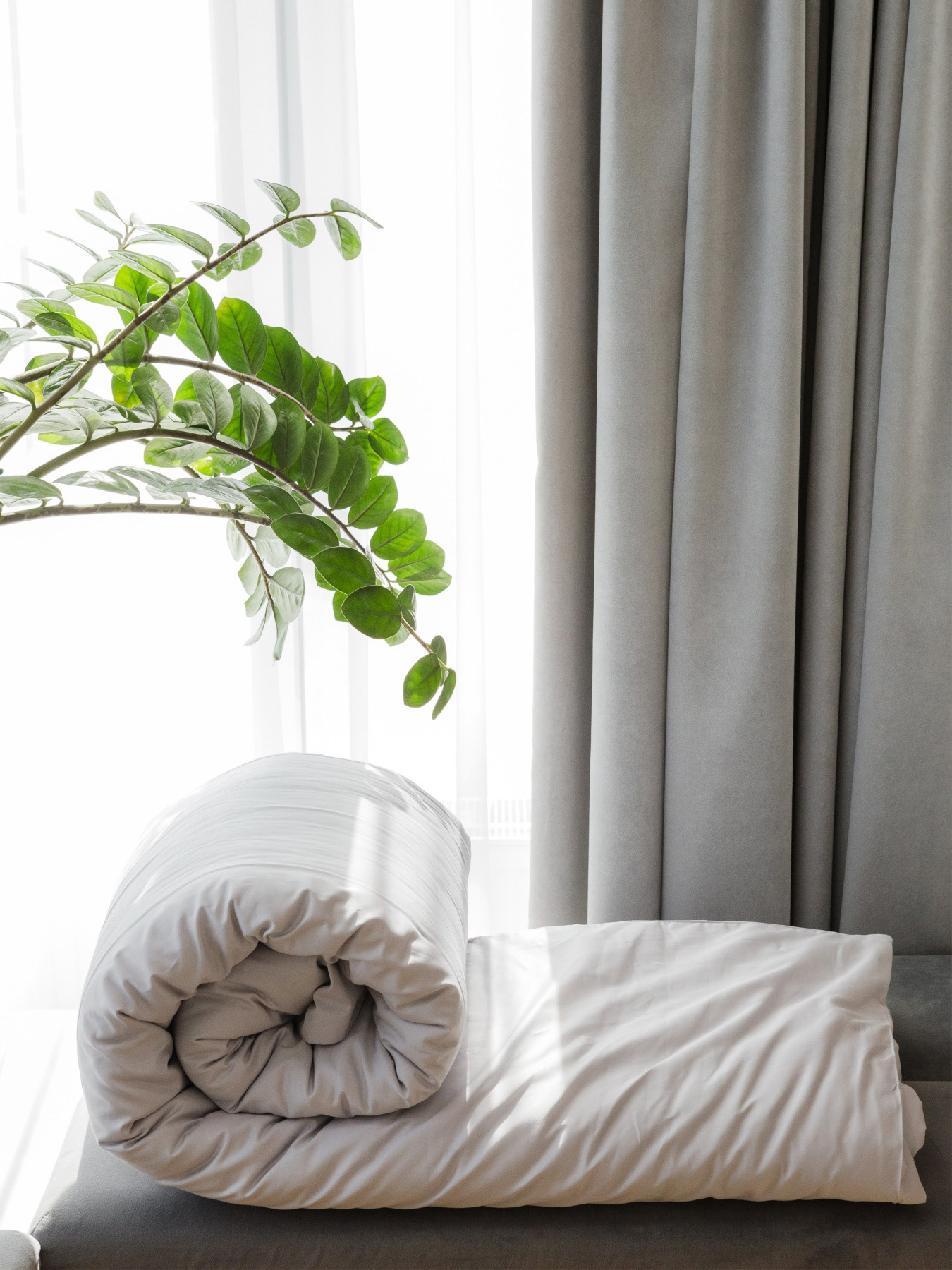 Простынь сатин светло-серая (1SS-LG-R) NaviHome модель 1SS-LG-R Фото