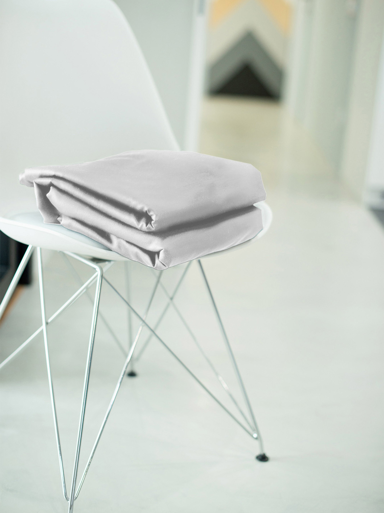 Простынь сатин светло-серая (1SS-LG-R) NaviHome модель 1SS-LG-R Фото