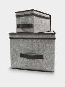 Короб для зберігання складаний з кришкою "Льон" Handy Home модель ESH06 Фото