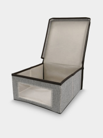 Короб для хранения складной с крышкой "Лён" Handy Home модель ESH07 Короб для хранения складной с крышкой "Лён" Handy Home модель ESH07 Фото