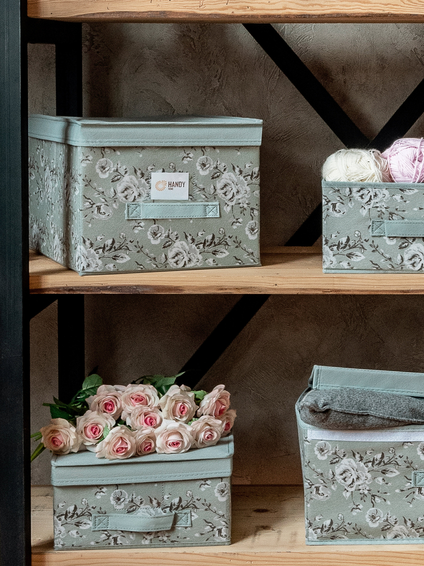 Короб для хранения складной с крышкой "Прованс" Handy Home модель ESH27 Фото