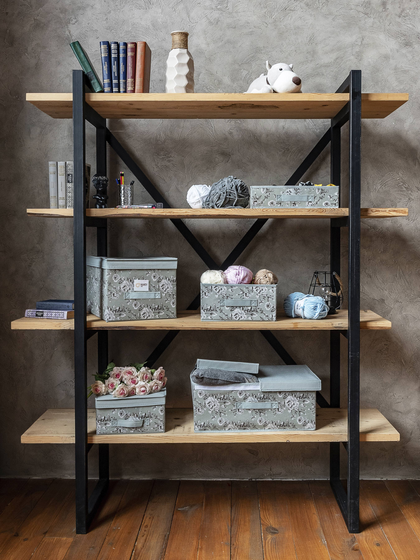 Короб для хранения складной с крышкой "Прованс" Handy Home модель ESH28 Фото