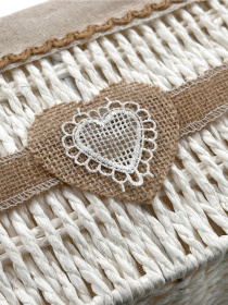 Корзина стеллажная с текстильным вкладышем "Сердце" Handy Home модель EW-88 L Фото